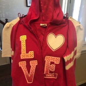 Justice zip sweatshirt